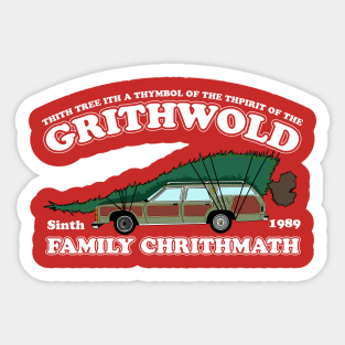 The Grithwold Family Chrithmath - Sinth 1989 Sticker